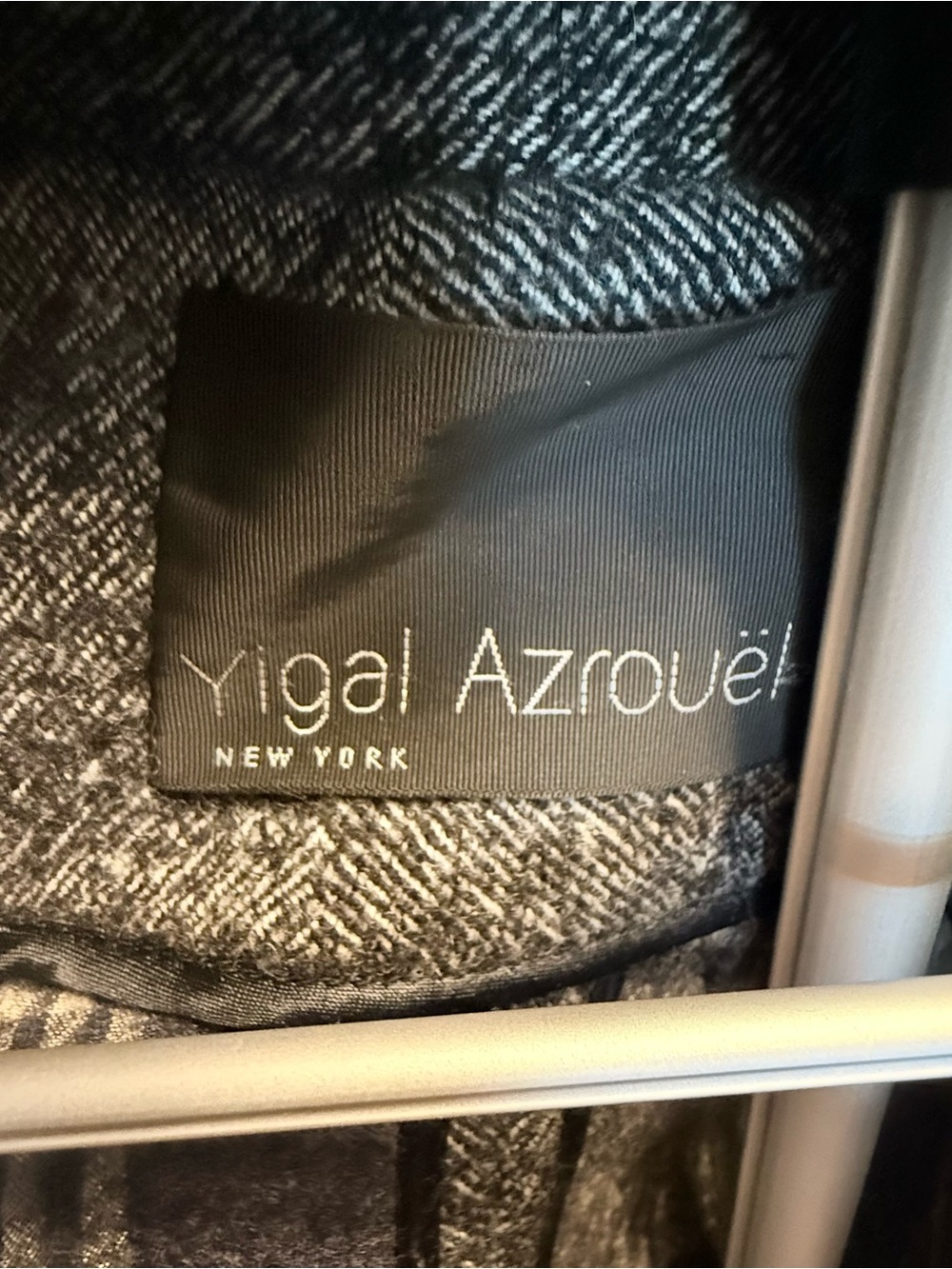 Yigal Azrouel Womems  Grey Button-Front Pea Coat - Picture 3 of 14